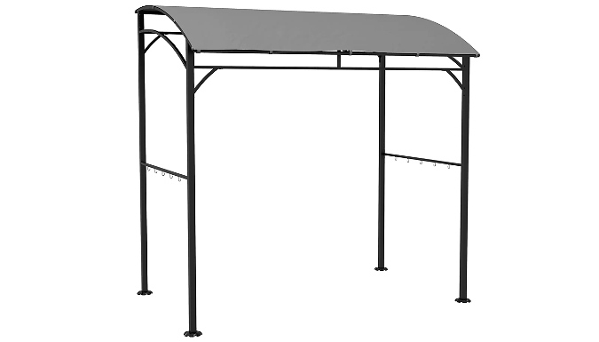 Outsunny BBQ Grill Curved Canopy - With 10 Hooks!