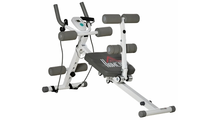 HOMCOM Multi-Functional Core Abdominal Ab Trainer Bench - With LCD Screen!