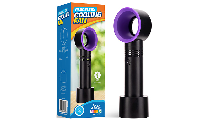 Portable Handheld USB Bladeless Fan with Stand