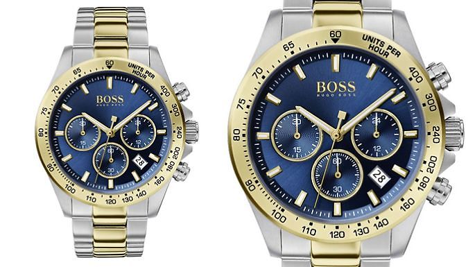 Two Tone Hugo Boss 1513767 Chronograph Hero Family Watch