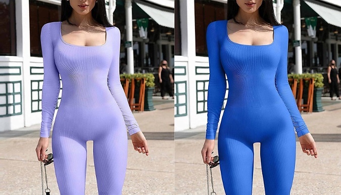 Ribbed Yoga Jumpsuit - 7 Colours, 6 Sizes