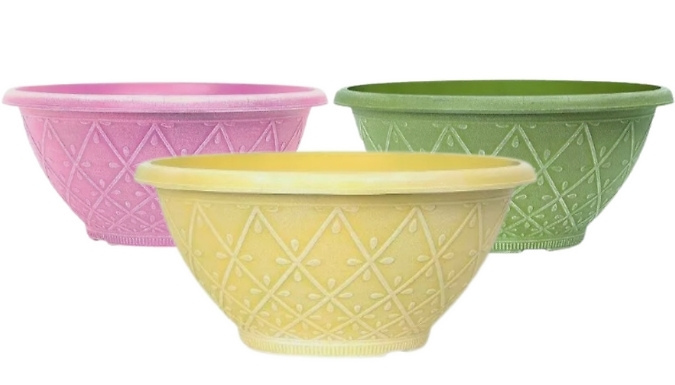 Decorative Bowl-Style Planter - 5 Colours!