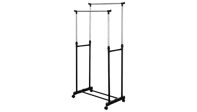 Double Rack Adjustable Clothes Rail