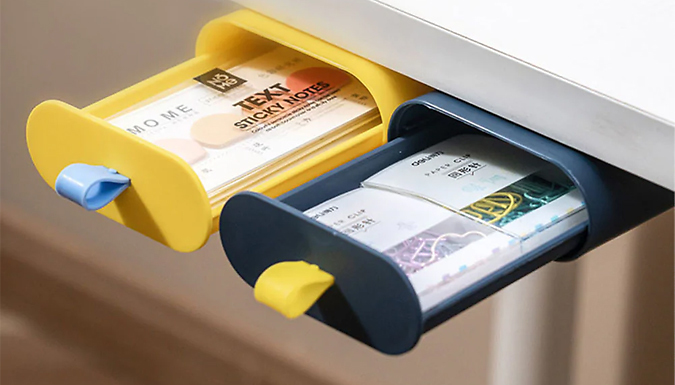 2 Pack Hidden Desk Organiser