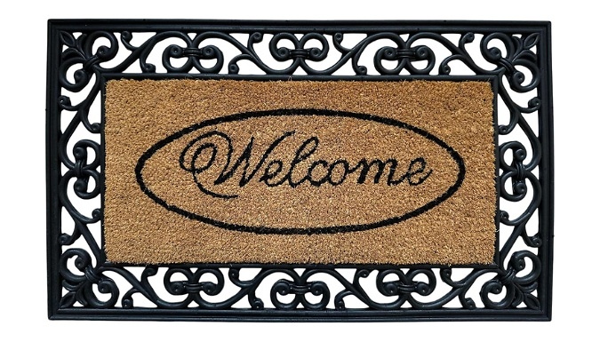 Heavy-Duty Coir Welcome Door Mat - 1 or 2-Pack!
