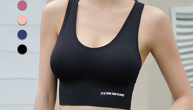 Supertrendinuk 1 or 2 Breathable Padded Push Up Sports Bras - 4 Colours & 4 Sizes