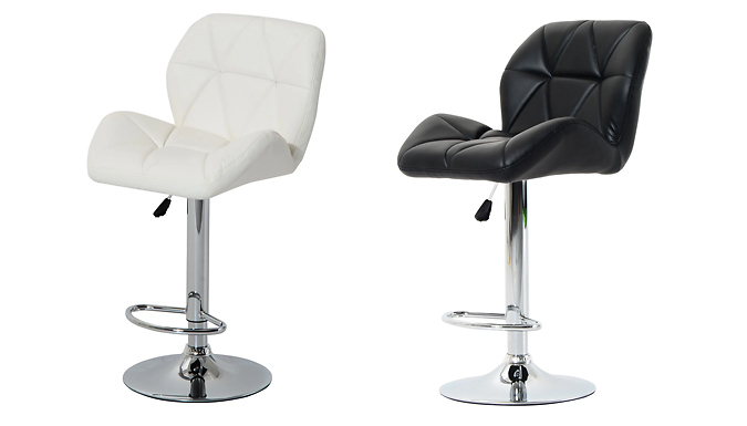 Homcom PU Leather Adjustable Bar Stool - 2 Colours Homcom PU Leather Adjustable Bar Stool - 2 Colours