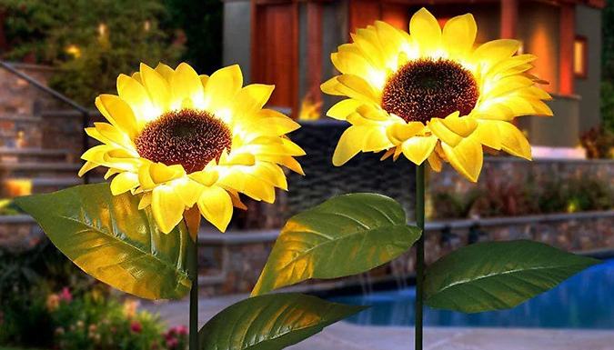 Justgiftdirect Sunflower Solar Garden Light