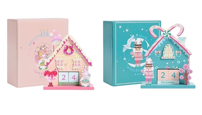 Wooden Christmas Countdown Calendar - 2 Colours!