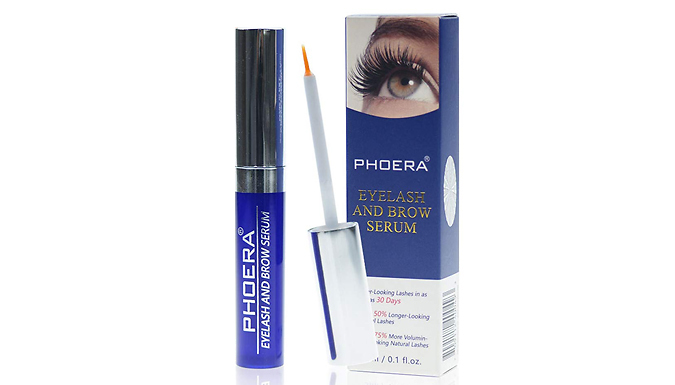 Phoera 3ml Eyelash & Brow Serum - 1 or 2-Pack