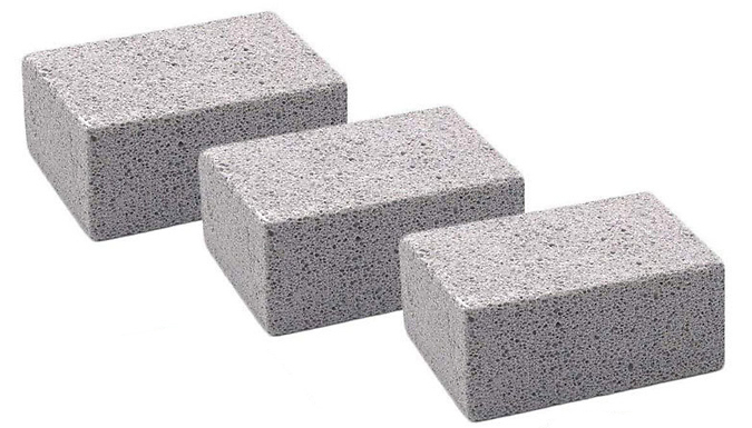 3x BBQ Grill Rack Cleaning Foam Blocks