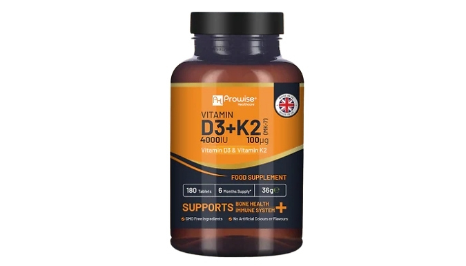 Strong Bones Vitamin D3 & K2 MK7 Tablets!