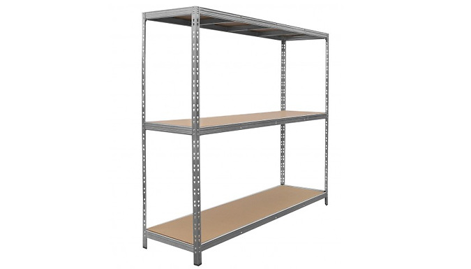 2m Heavy-Duty Galvanised Steel Boltless Shelving Unit - FREE Assembly Mallet