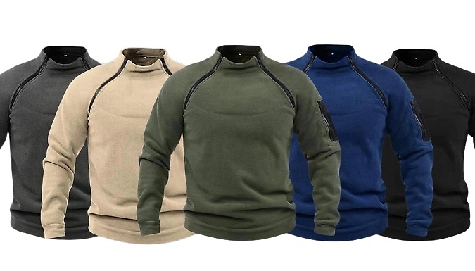 Thick Outdoor Fleece Sweatshirt - 10 Colours & 7 Sizes at Go Groopie IE
