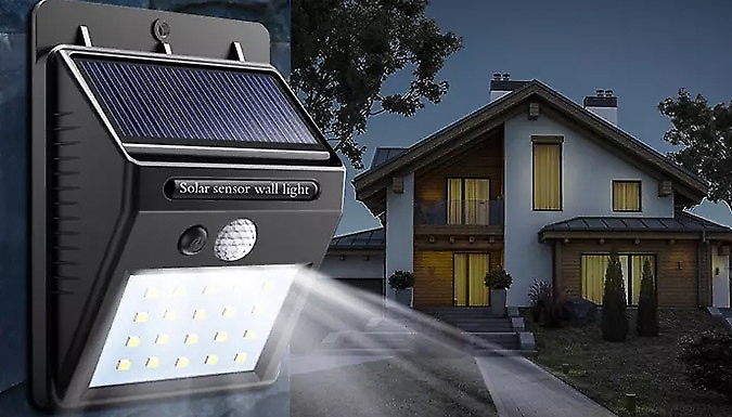 4-Pack of Motion-Activated Solar Security Lights