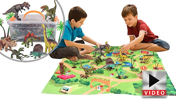12-Piece Dinosaur Play Mat Set