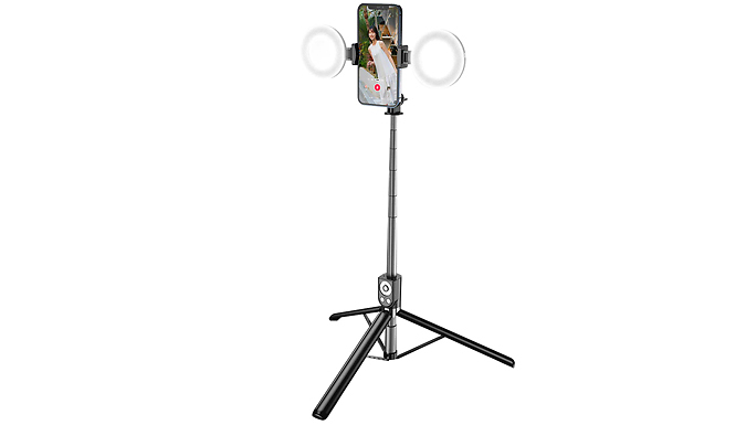 Dimmable Dual-Fill Lamp Selfie Stick - 3 Colours