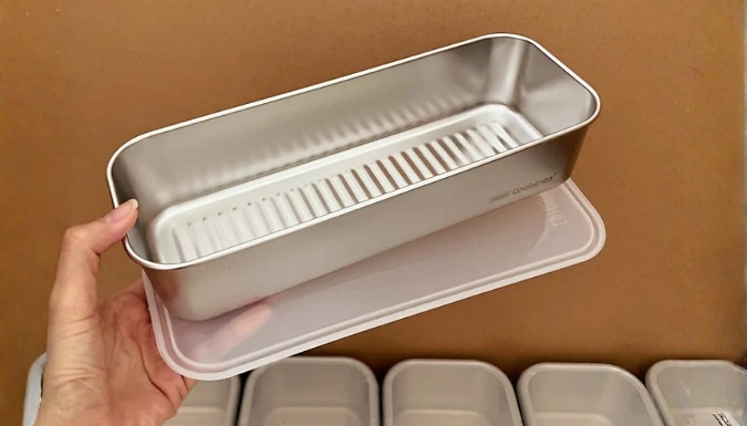4-Pack Stainless Steel Food Storage Boxes