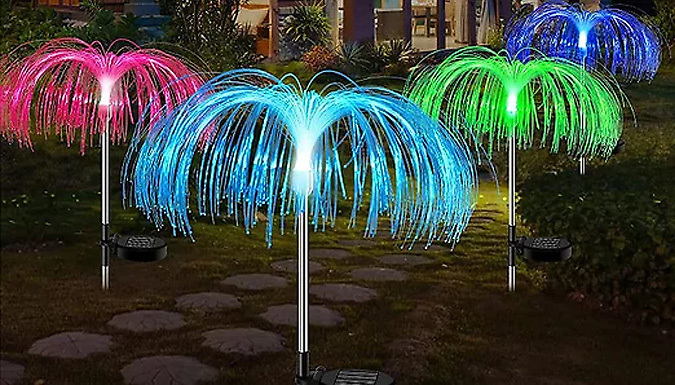 Colour-Changing Outdoor Jellyfish Solar Lights - Up to 10 Lights