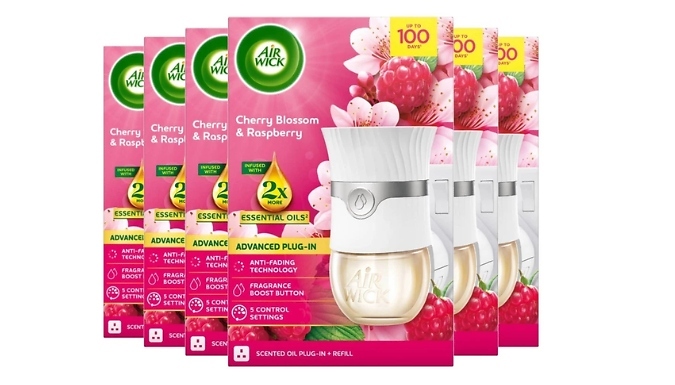 4 or 6-Pack of Air Wick Liquid Electrical Plug-In & Refill Kit (19ml) - 3 Scents!