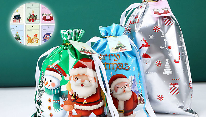 Benzbag Christmas Drawstring Gift Bags & Greeting Cards - 6 Options