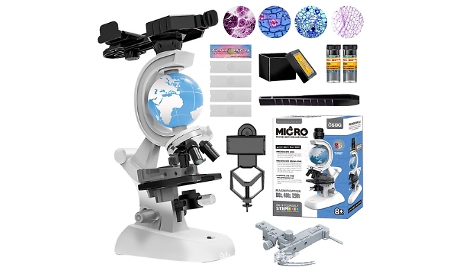 Kids' Adjustable Focus Monocular Microscope Set
