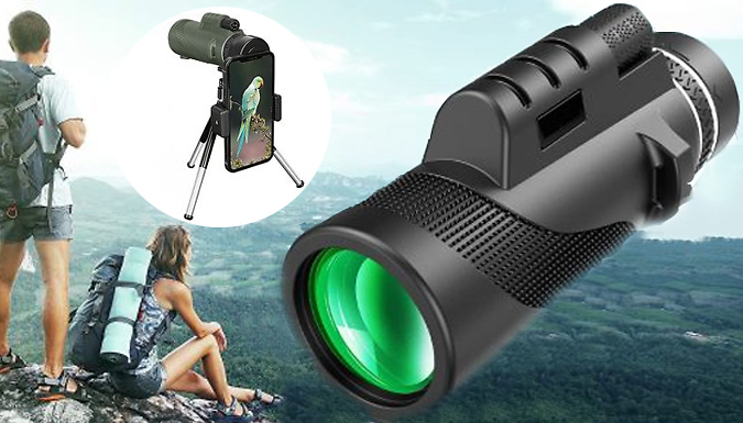 Professional Monocular Telescope & Phone Stand Set - 2 Colours