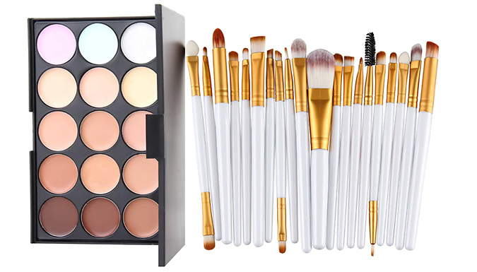 15-Piece Contour Set With 20-Piece Brush Set - Buy 1, 2 or 3 Sets!