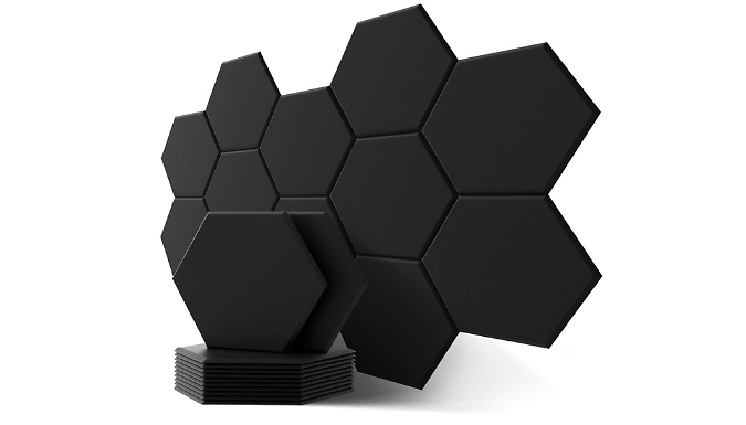 12 or 24-Pack of Acoustic Wall Panels - 3 Designs, 2 Colours!
