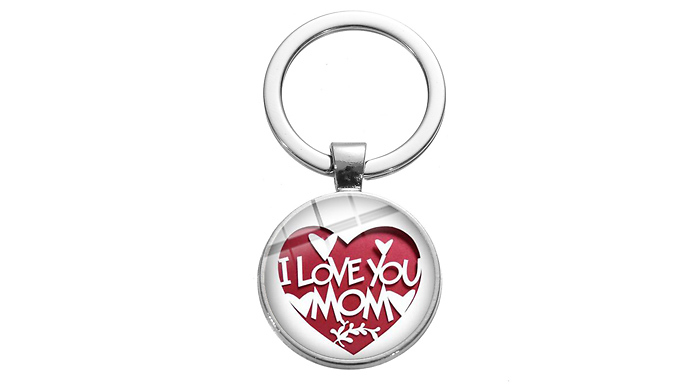 Mother's Day Glass Keychain