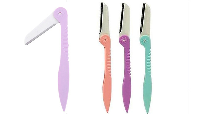3 or 6-Pack of Glamza Facial Hair Folding Razors Deal Price £2.99