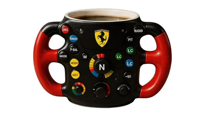 Racing Car Steering Wheel Stainless Steel Mug - 9 Designs