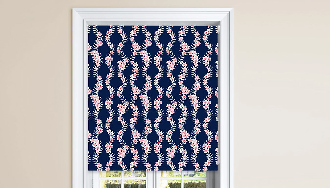 Prunus 140cm-Drop Blackout Roller Blind With Fixings - 2 Colours & 6 Sizes