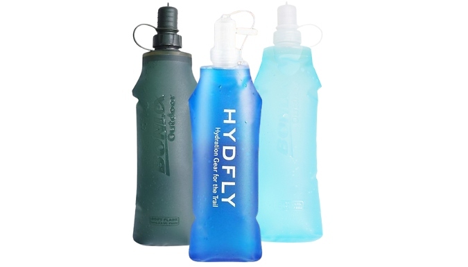 Collapsible Soft Water Bottle - 2 Sizes, 3 Colours