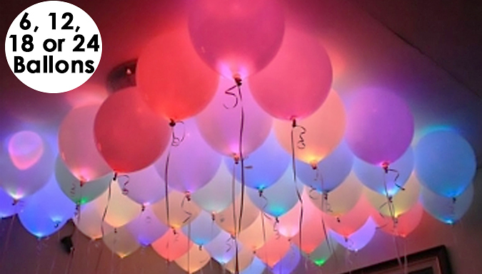 Affinity International Limited LED Flashing Party Balloons - 6 to 24 Ballons