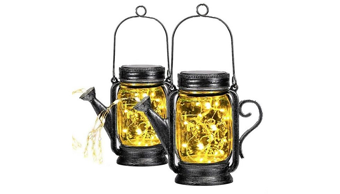 2-in-1 Mason Jar Lantern Solar Garden Light - Standing or Hanging!