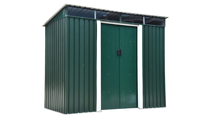 Outsunny 3.9ft x 8ft Corrugated Steel Garden Shed