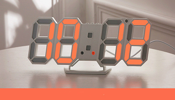 LED Digital Hanging Wall Clock - 4 Colours