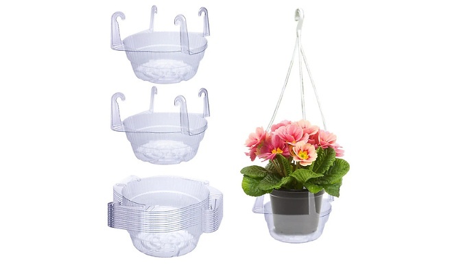 12-Piece Transparent Hanging Basket Pot Base