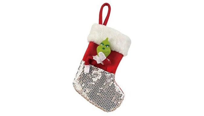 Grinch Inspired Sequin Christmas Stocking - 2 Colours