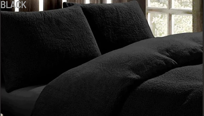 Super Soft Teddy Bear Duvet Bedding Set - 3 Sizes & 8 Colours