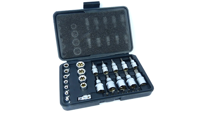 30-Piece Torx Steel Star Socket & Bit Set