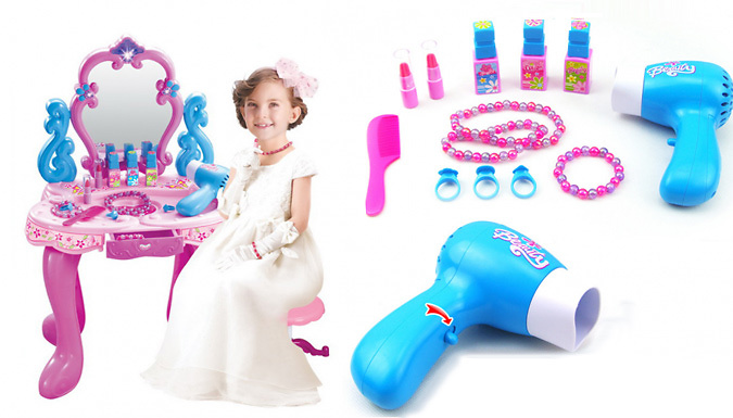 Whooptrading Girls Pink Toy Dressing Table Set