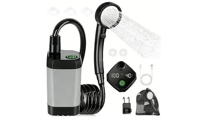 Outdoor Camping Electric Shower Set