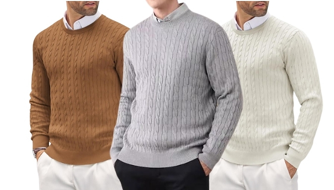 Men's Casual Viscose Knit Sweater - 7 Colours, 5 Sizes!