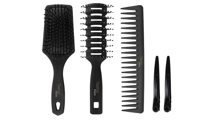 4-Piece Heat Resistant Carbon Hair Brush Set