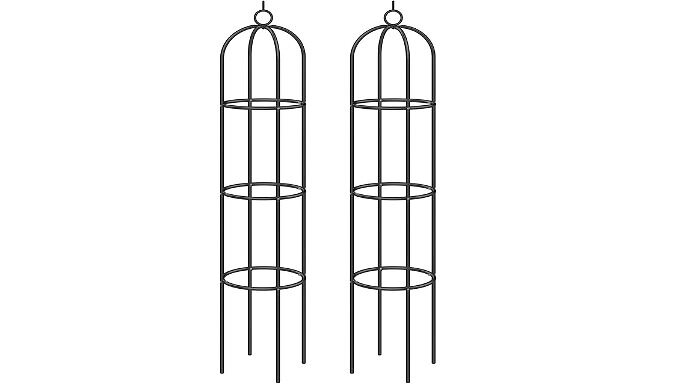 2-Pack Garden Steel Obelisk