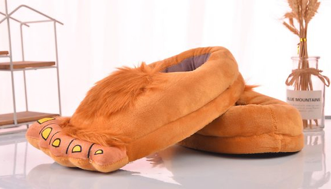 Big hairy hot sale feet slippers