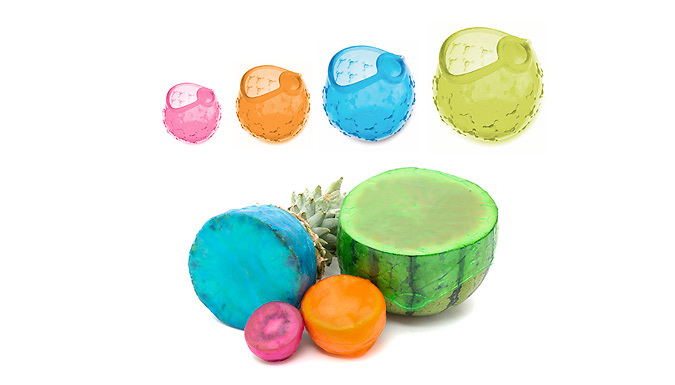 4-Pack of Reusable & Stretchable Food Cover Lids