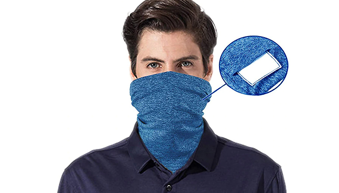 Face Scarf with Optional Filters - 3 Options & 2 Colours